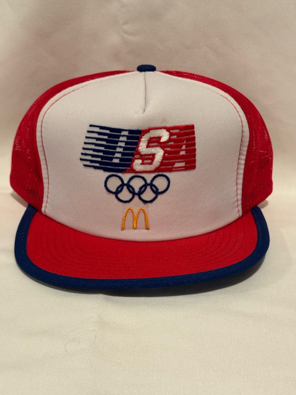 McDonald's Red and White Mesh Trucker Hat